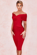 Meiga Off Shoulder Bandage Dress aclosy