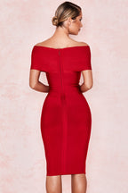 Meiga Off Shoulder Bandage Dress aclosy