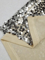 Bride Puff Sleeves Prom Dress-Silver aclosy