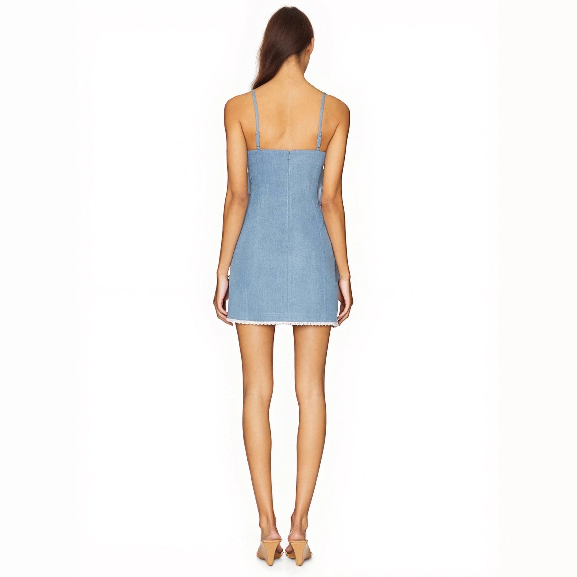 Elegant Light Blue Sweet Women's Dress aclosy