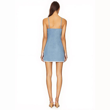 Elegant Light Blue Sweet Women's Dress aclosy