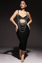 Fashion Summer Black And White Sling Party Dress aclosy