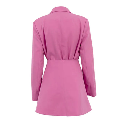 Perfect Unique Sleeved Suit Coat Waist Sealed Dress