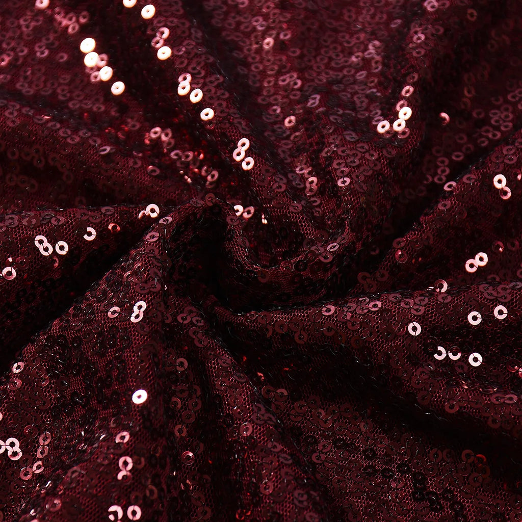 Alisha Sequin Red Mini Sleeved Party dress