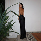 Alyia Halter Backless Maxi Dress
