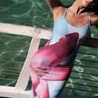 Women's Fashionable Elegant Floral Print Slim Strap Dress Aclosy