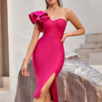 Women's Fashionable One-shoulder Strapless Slim-fit Hip-hugging Skirt aclosy