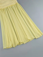 Maliya Halter Mesh Slit Maxi Dress