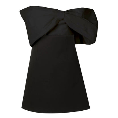 Women's Fashion Irregular Bow Dress Aclosy