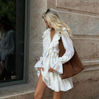 Alyia V-Neck Ruffle Mini Dress