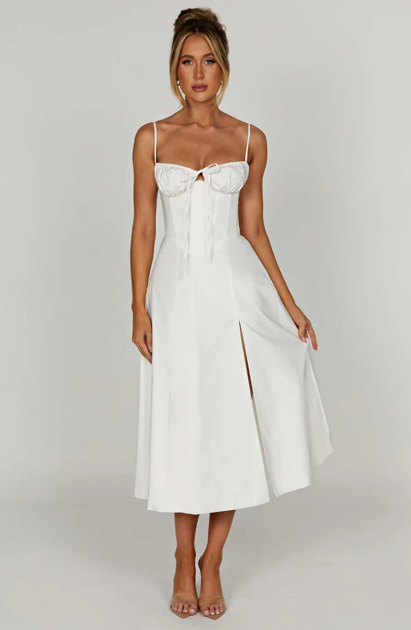 Corset High Waist Slim Fit Slimming Spaghetti Straps Dress Aclosy