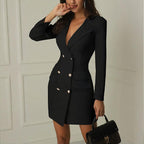 Tara V-Neck Blazer Mini Dress