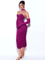 New Fashion Temperament Mesh Stitching Bandage Suspender Dress aclosy