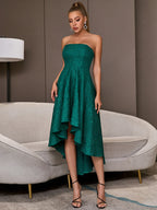 CHIC STRAPLESS ELEGANT PARTY DRESS aclosy