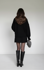 KLANA SWEATER SKIRT SET KNIT VERSATILE PULLOVER