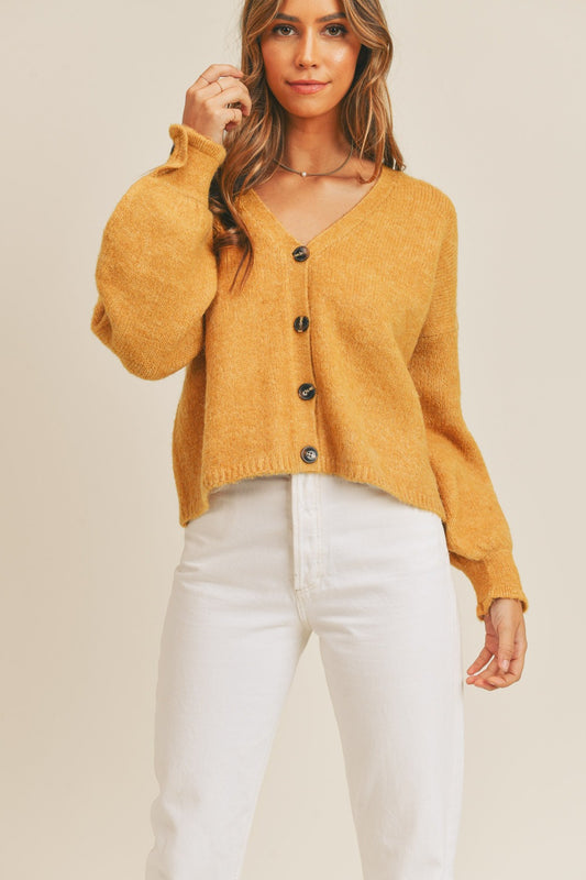 MABLE Long Sleeve Button Down Sweater Cardigan Trendsi