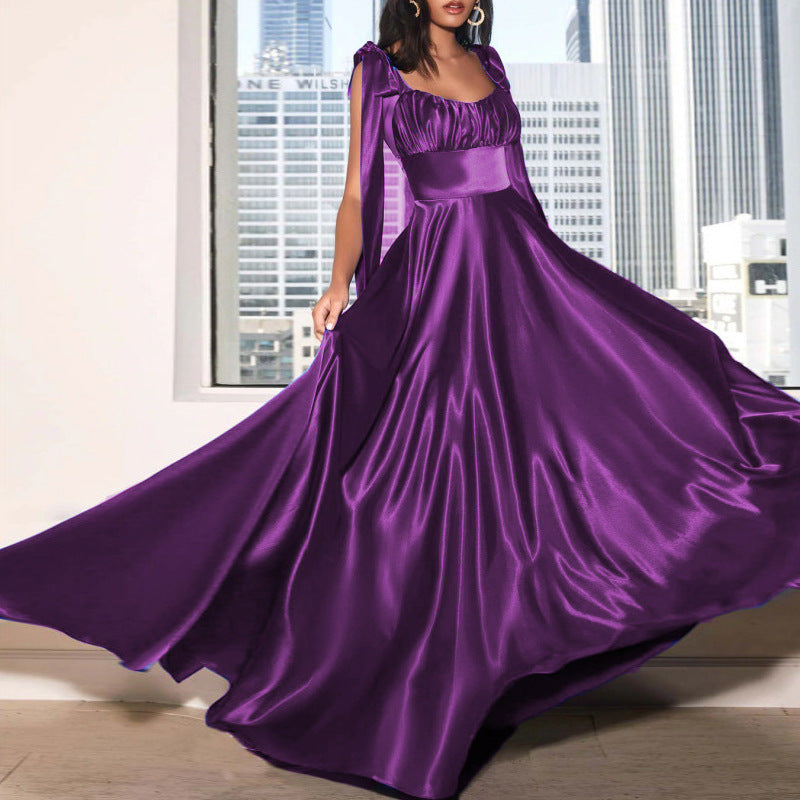 Fashion Sleeveless Camisole Gown Bridesmaid Evening Dress Dress Women aclosy