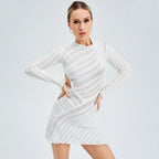 2023 Suspender Combat Color, Revealing Fashion Sexy, Waist Split Skirt aclosy