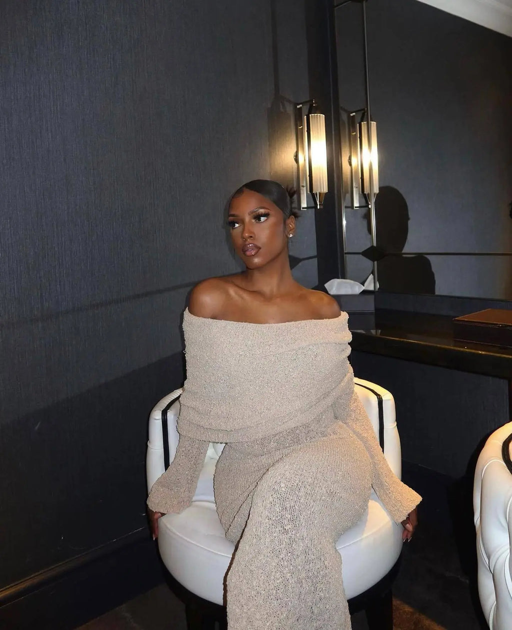 ALLURE BOUCLE MAXI DRESS