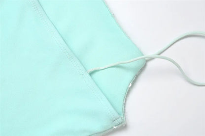 Sequin Gauze Stitching Hip Dress