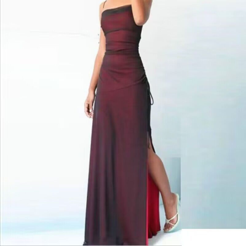 Elegant Split Sling Prom Evening Dress Aclosy