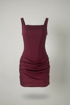 Carlina Graceful Tube Top Shoulder Strap Hot Girl Mini Dress