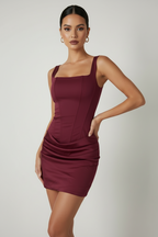 Carlina Graceful Tube Top Shoulder Strap Hot Girl Mini Dress