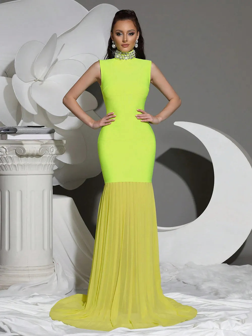 Eleka Bandage Mesh-Maxi Elegant Dress (Copy) aclosy