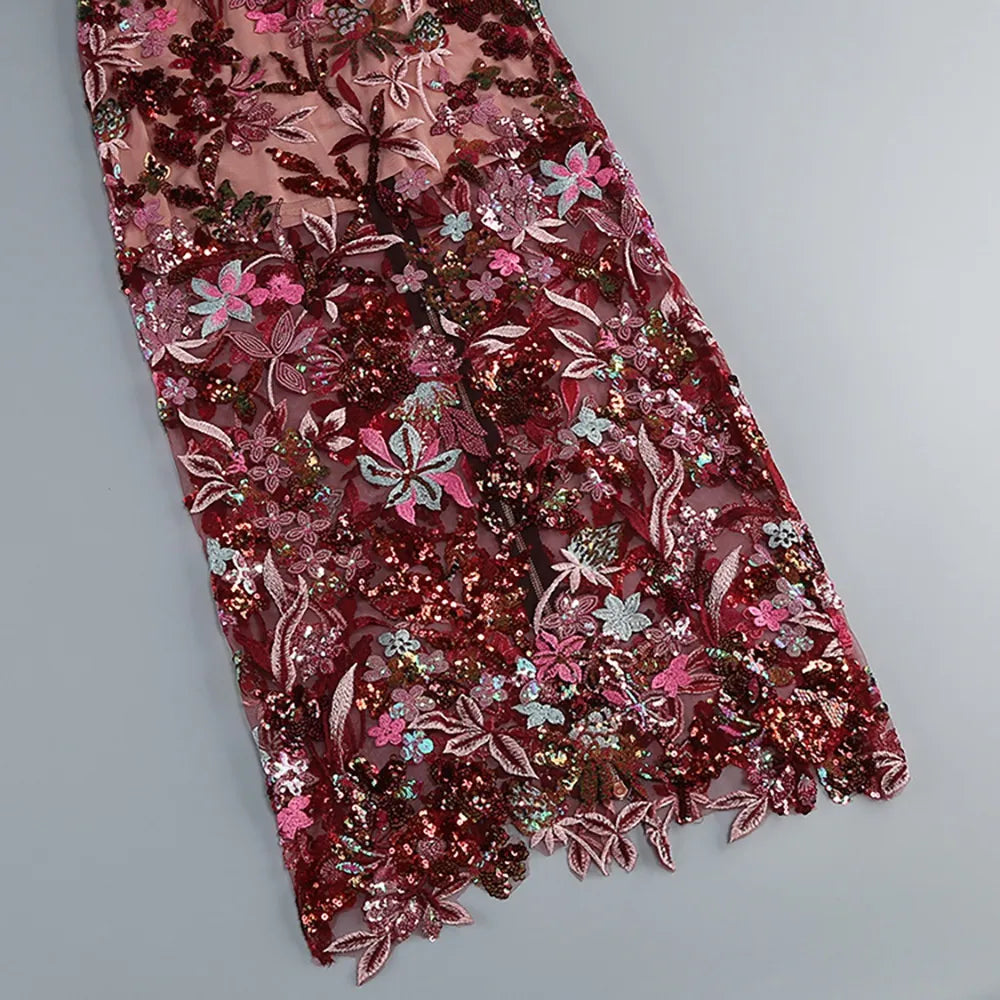 CHIC ELEGANT BACKLESS MAXI DRESS