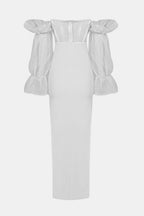 Yarn Long Sleeve Party Wedding Toast Small Dress aclosy