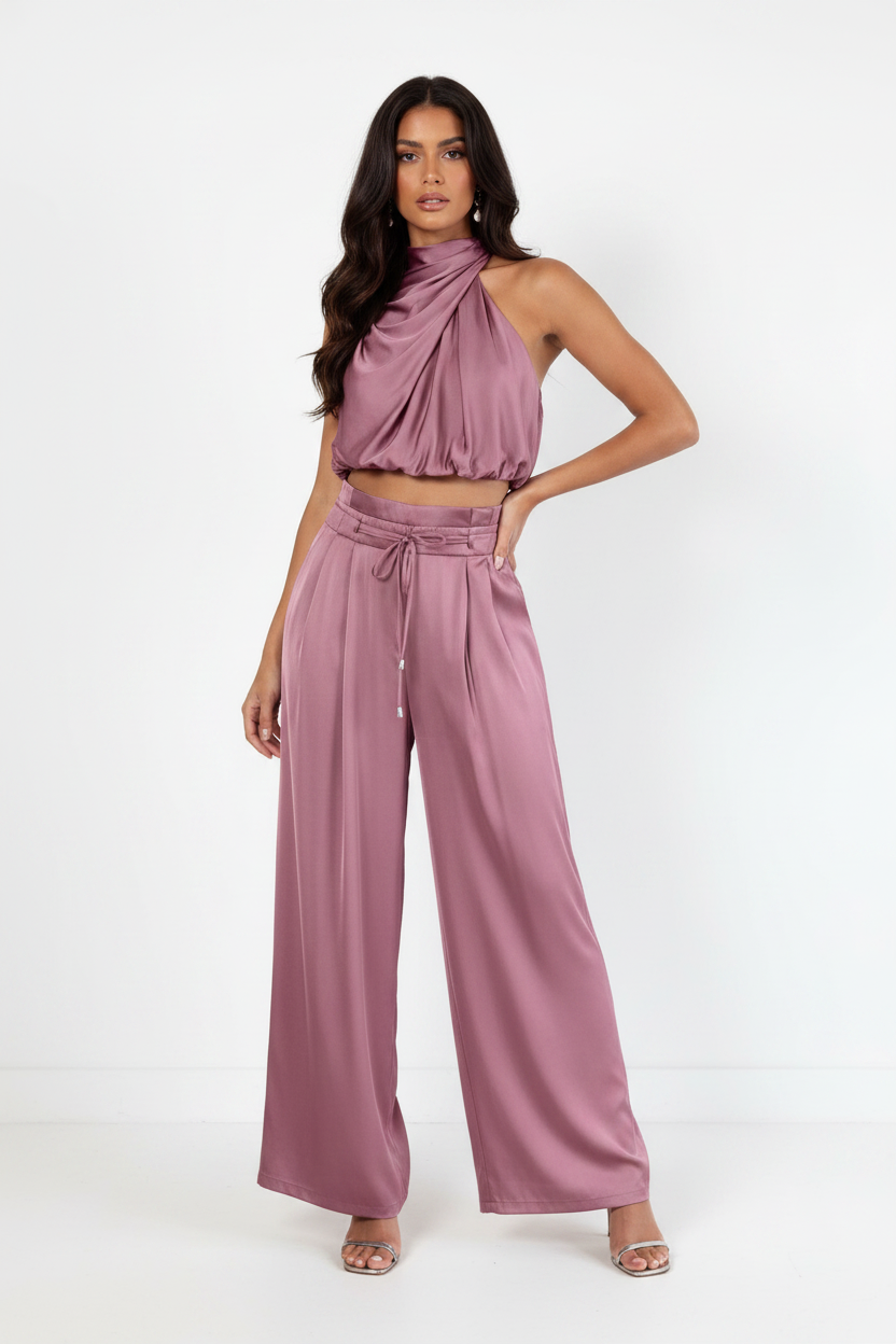Sashi Suits Casual Sleeveless Midriff-baring sets