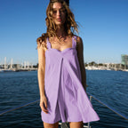 Square Collar Jumpsuit Mini Dress