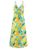 Twisted Printed V-Neck Cami Dress Trendsi