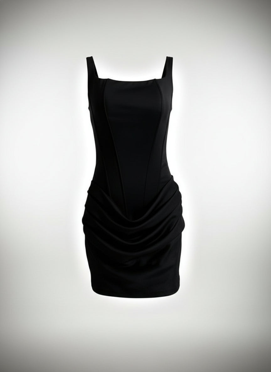 Carlina Graceful Tube Top Shoulder Strap Hot Girl Mini Dress