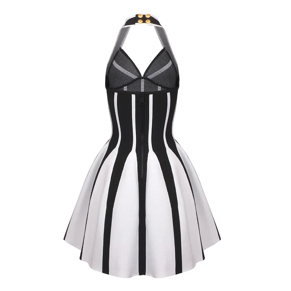 Vlora Halter Sleeveless Bandage Mini Dress