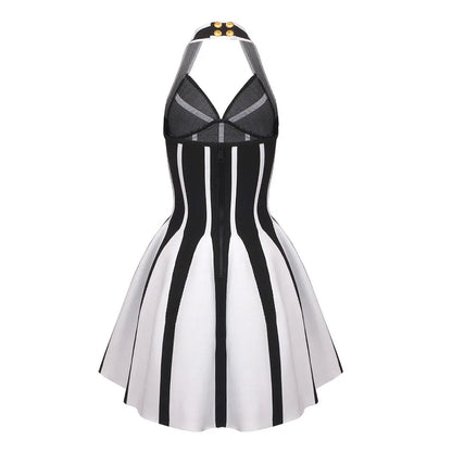 Vlora Halter Sleeveless Bandage Mini Dress