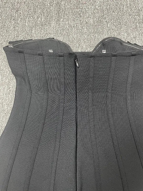 Tassel Tube Top Bandage Dress