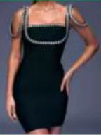 Women's Heavy Industry Beaded Slim Fit Dress Skirt aclosy