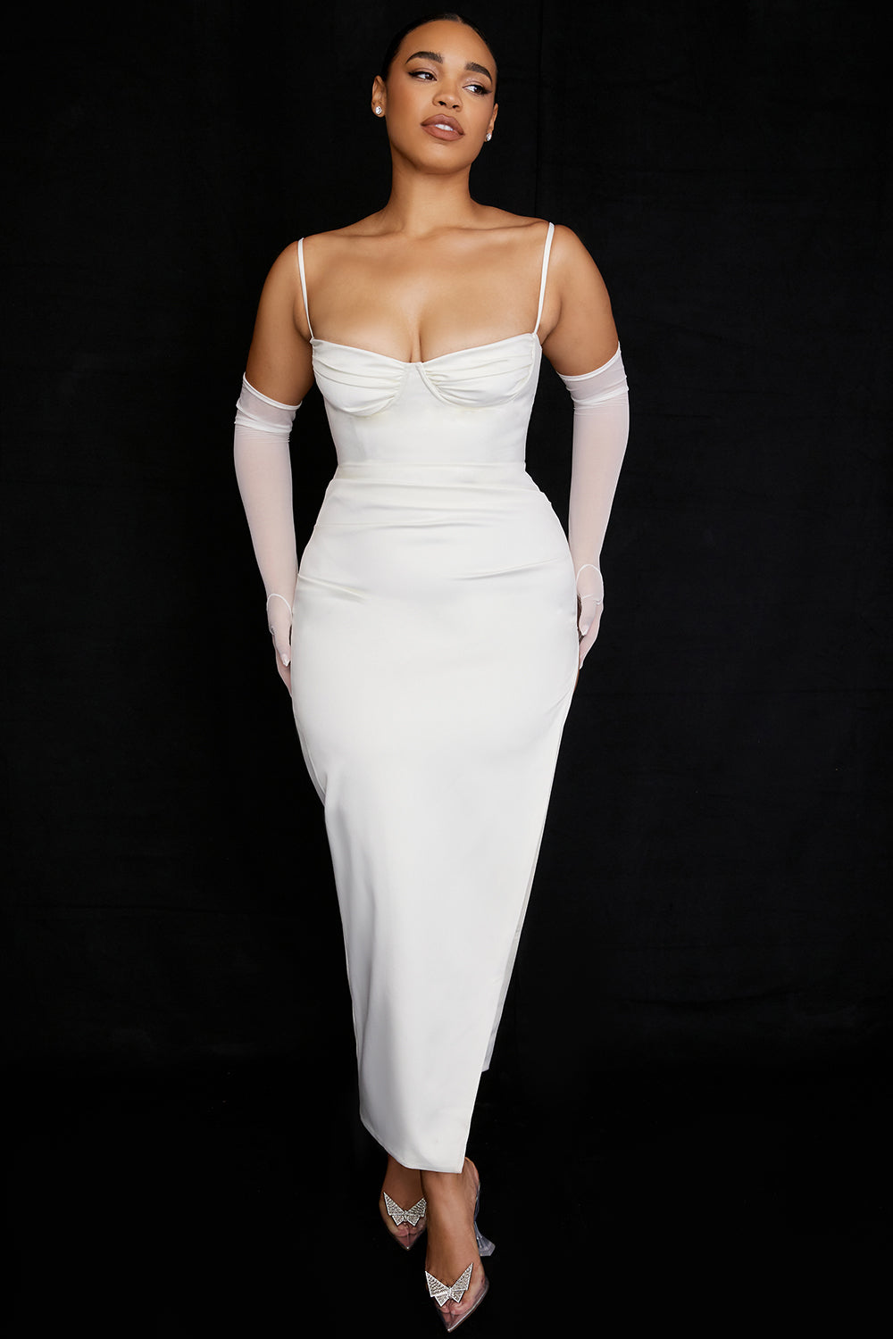 ALESYA VESTIDO CORSÉ DE SATÉN BLANCO MARFIL