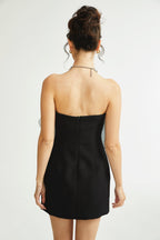 Spring Three-dimensional Sequined Large Flower Decoration Dress Aclosy