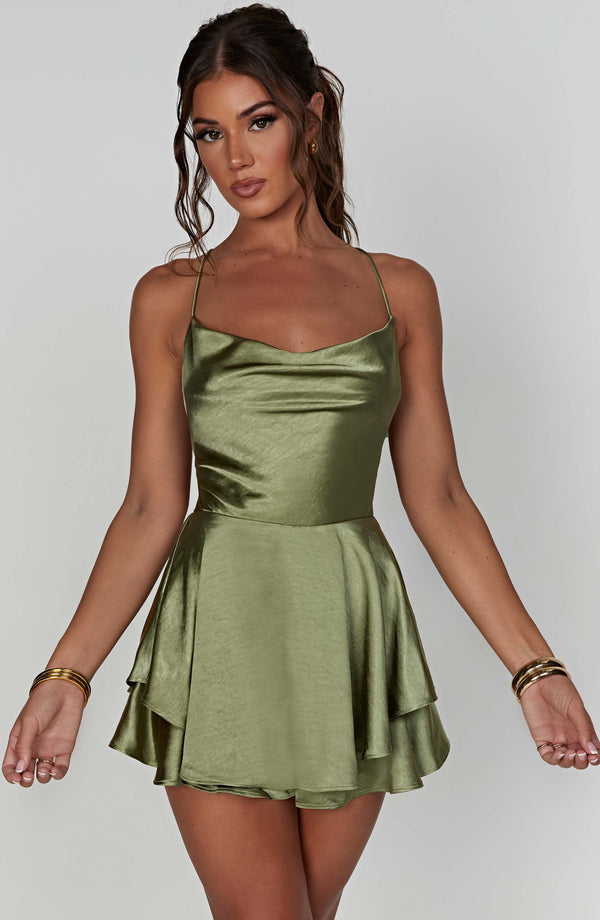 Halter Satin Backless Straps A Swing Dress Summer Sexy Temperament Elegant Celebrity Style Short Dress Aclosy