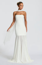 Elerna Strapless Hugging Mermaid Maxi Dress