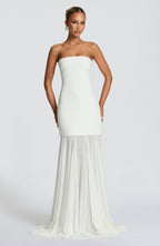 Elerna Strapless Hugging Mermaid Maxi Dress