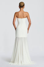Elerna Strapless Hugging Mermaid Maxi Dress