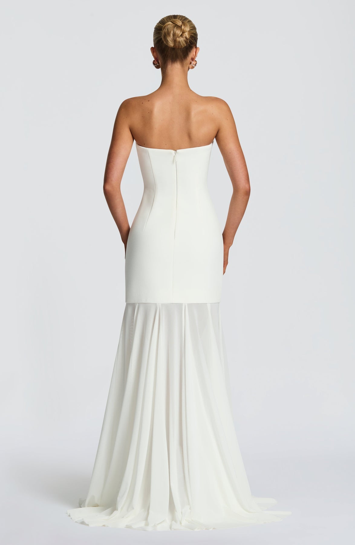 Elerna Strapless Hugging Mermaid Maxi Dress