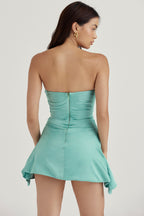 Floral Skirt Fishbone Top Slim Tube Top aclosy