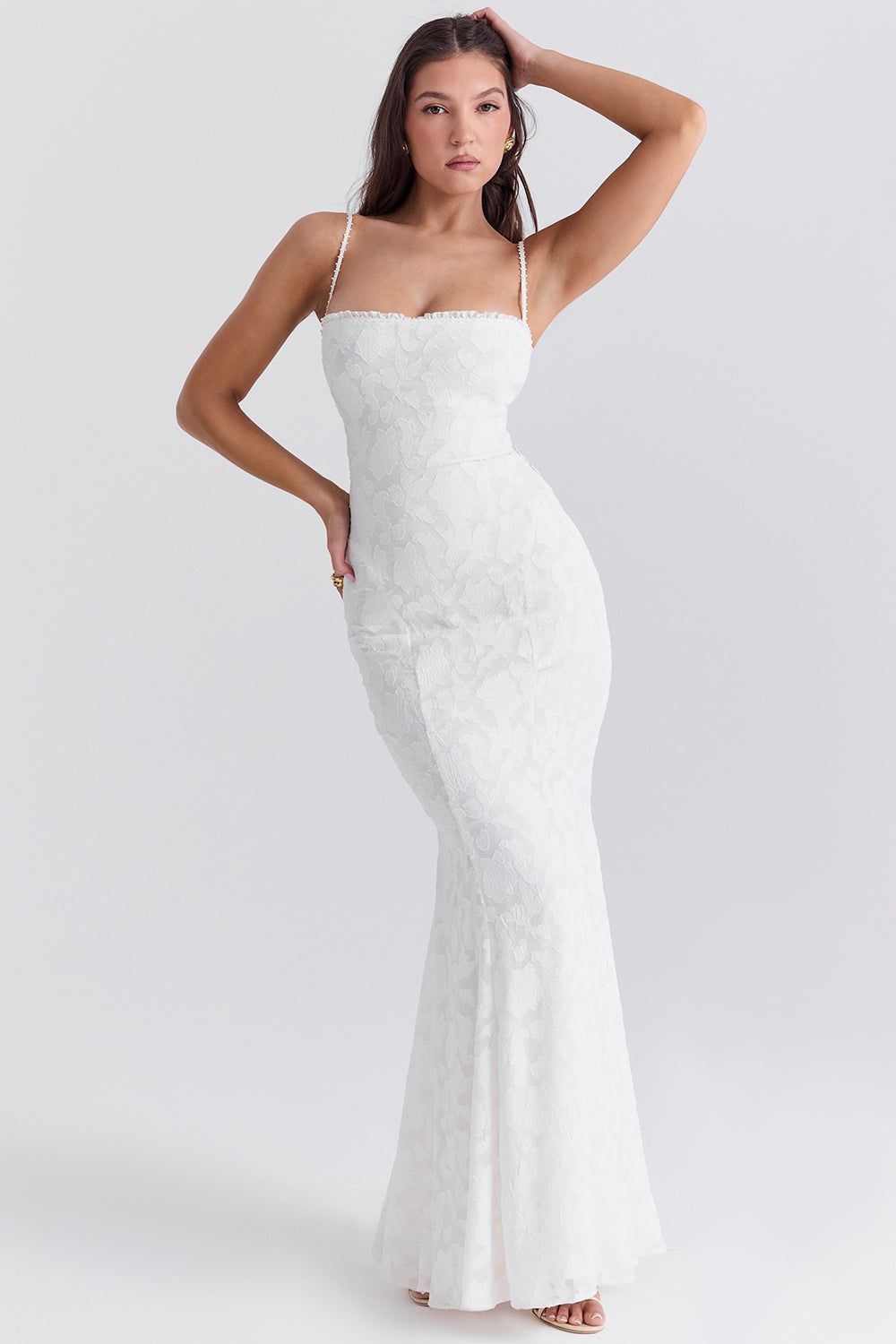 Alyia Elegant Maxi Dress-White