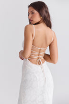 Alyia Elegant Maxi Dress-White