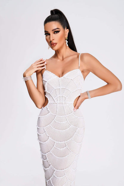 Alyia Pearl Occasional Sequin Midi Dress Aclosy