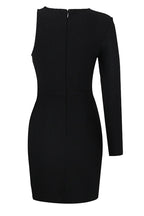 Evening See-through One Shoulder Dress aclosy